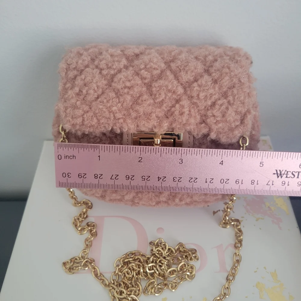 Pink mini quilted bag - Picture 5 of 7